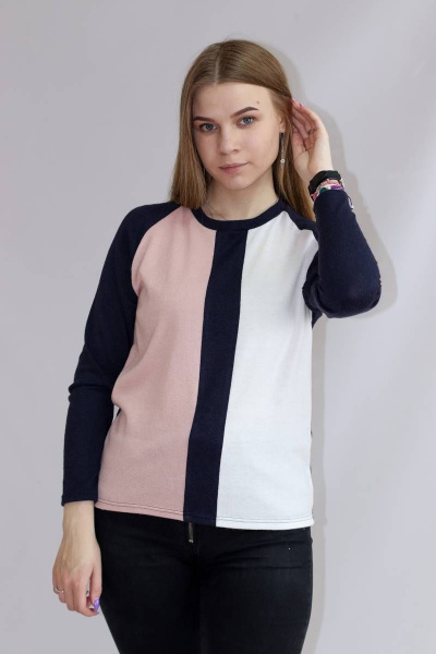 Джемпер прямой из трикотажа с круглыми горловиной и рукавом реглан Mita ЖМ1111 - фото 1