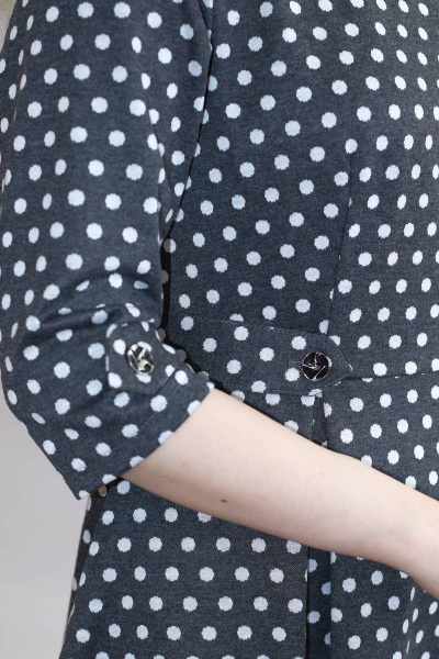 Платье на каждый день с карманами и рельефами Mita ЖМ1161 горох - фото 2