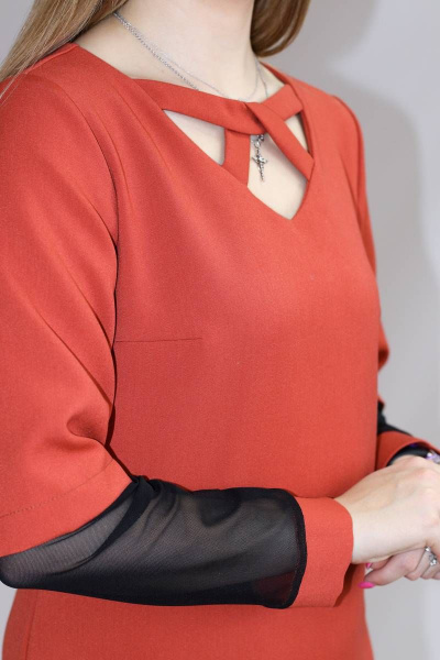 Платье прямого силуэта из текстиля с рукавом двойным Mita ЖМ1164 - фото 3