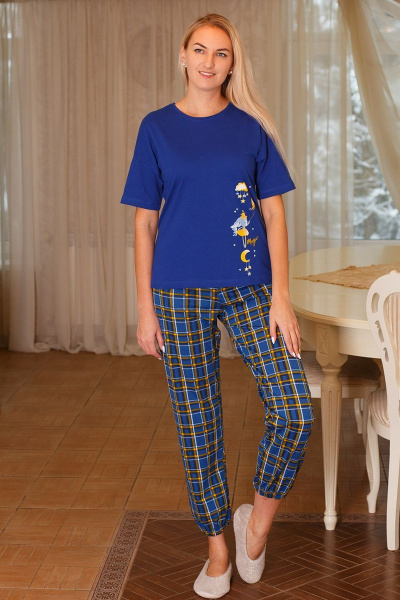 Брюки, майка Belarusachka С4222Х василек - фото 1