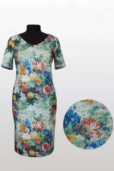 Платье летнее текстильное мультиколор для будней Аверс Стиль-Торг 5233 - фото 2