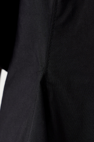 Платье мини из хлопка с пышными рукавами и свободным силуэтом Панда 139083w черный - фото 4