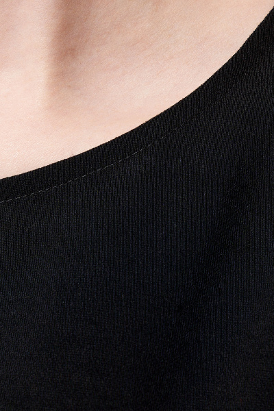 Длинное короткое платье из трикотажа с регулируемым фасоном Панда 119080w черный - фото 3