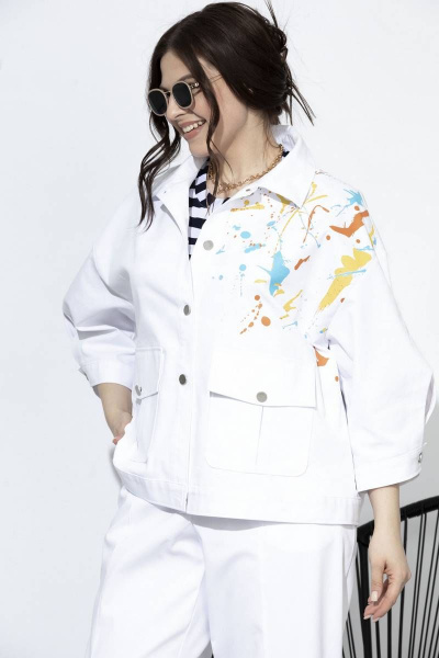 Жакет SOVA 11133 белый_дизайн - фото 7
