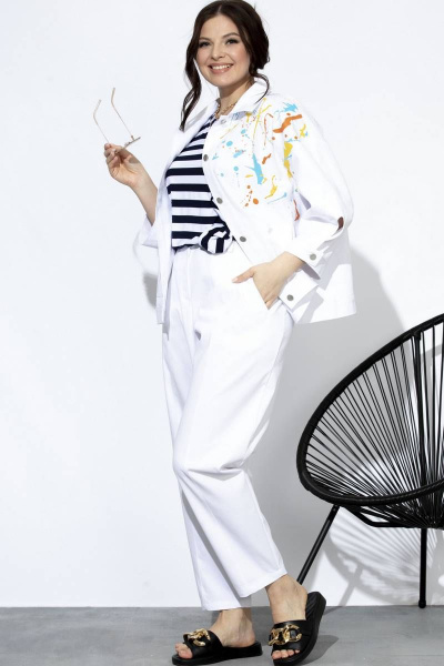 Жакет SOVA 11133 белый_дизайн - фото 6