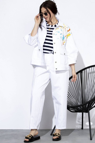 Жакет SOVA 11133 белый_дизайн - фото 4