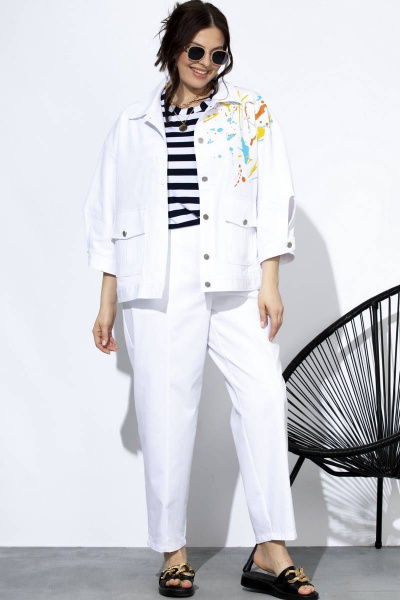 Жакет SOVA 11133 белый_дизайн - фото 3