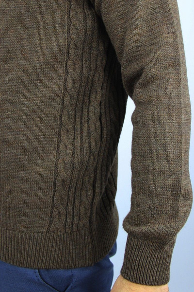 Джемпер реглан из трикотажа с воротником демисезонный Полесье С5107-21 1С1341-Д43 170,176 кофе - фото 3