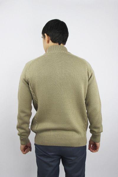 Зеленый джемпер реглан из трикотажа демисезонный Полесье С5107-21 1С1341-Д43 170,176 льняной_темный - фото 3