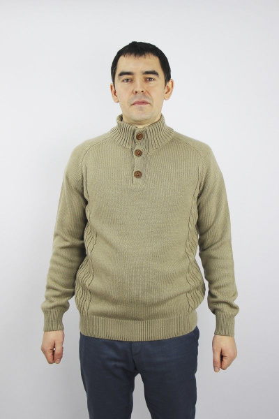 Зеленый джемпер реглан из трикотажа демисезонный Полесье С5107-21 1С1341-Д43 170,176 льняной_темный - фото 1