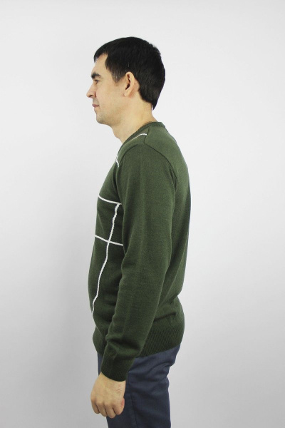 Джемпер демисезонный из трикотажа с V-образным вырезом Полесье С5629-20 0С8583-Д43 170,176 ламинария - фото 2