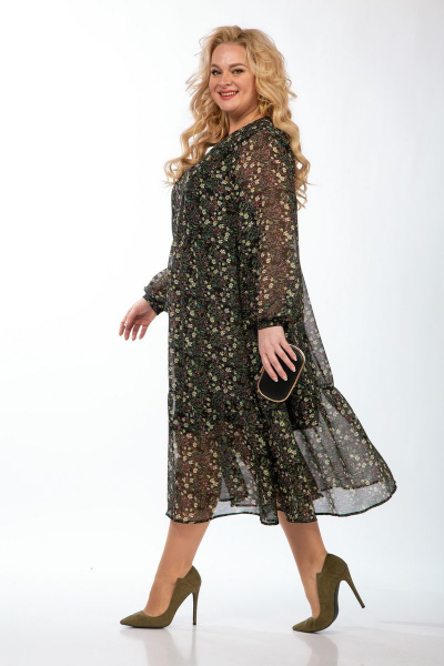 Платье Michel chic 2117 черный-зеленый - фото 1