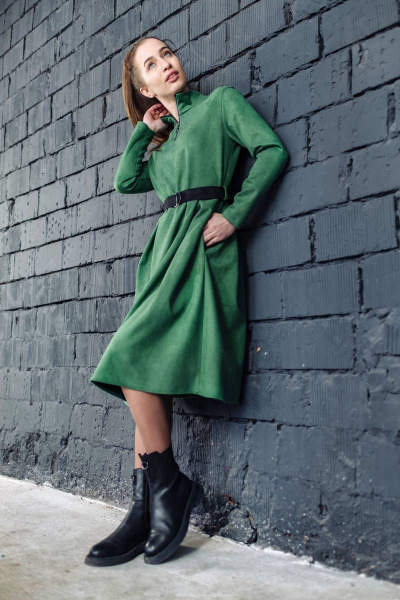 Платье Arisha 1278 антично-зеленый - фото 1