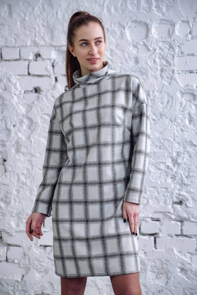 Платье Arisha 1280 серо-зеленый - фото 1