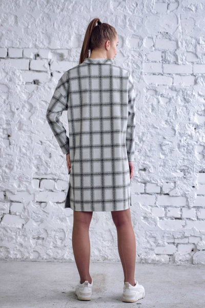 Платье Arisha 1280 серо-зеленый - фото 7