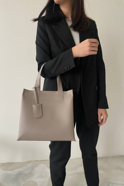 Кожаная сумка бежевый на каждый день Galanteya 21620.22с2872к45 серо-бежевый - фото 1