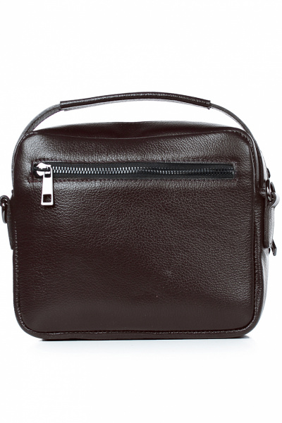 Классическая коричневая кожаная сумка на два отделения Galanteya 28422.23с26к45 коричневый - фото 3