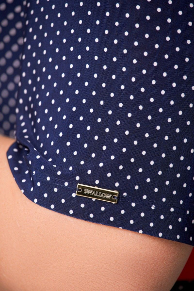 Платье Swallow 356.1 синий_в_белый_горошек - фото 11