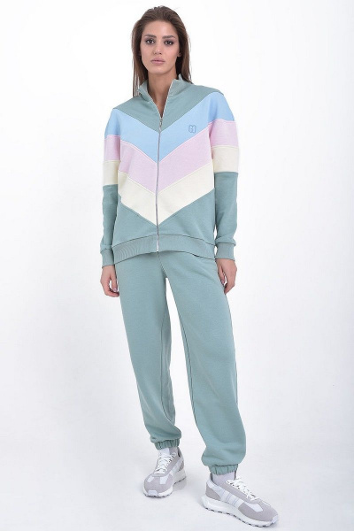 Брюки и джемпер в стиле athleisure из трикотажа GO F3025/26-688.164-170 - фото 1