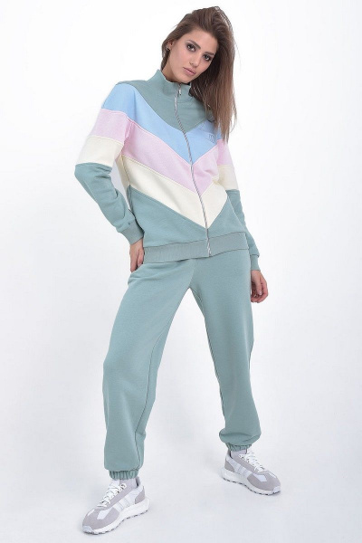 Брюки и джемпер в стиле athleisure из трикотажа GO F3025/26-688.164-170 - фото 3