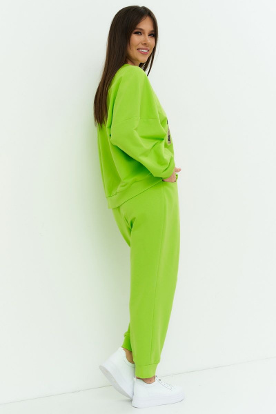 На каждый день комплект свитшот и брюки из трикотажа Магия моды 2228 салат - фото 4