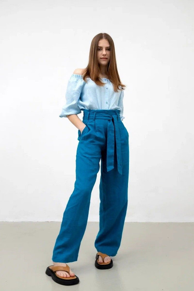 Брюки Individual design 20202-1 сине-зеленый - фото 1