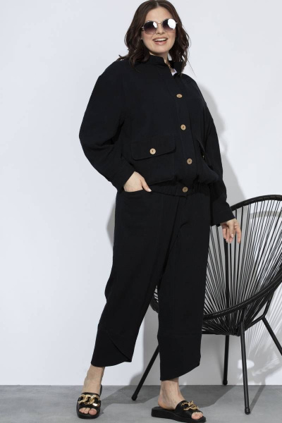 Демисезонный костюм бомбер и брюки из хлопка с карманами SOVA 11175 - фото 10