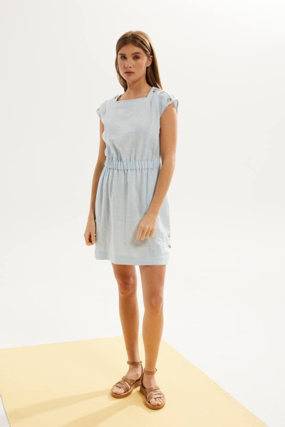 Платье DAVA 143 голубой - фото 2