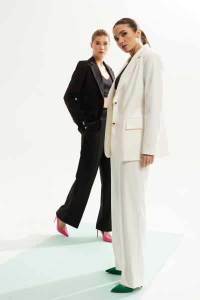 Брюки, жакет DAVA 125 молочный - фото 6