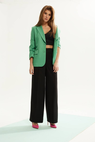 Брюки, жакет DAVA 125 зеленый/черный - фото 1