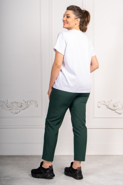 Блуза с современным принтом и короткими рукавами Andina 413 белый - фото 2