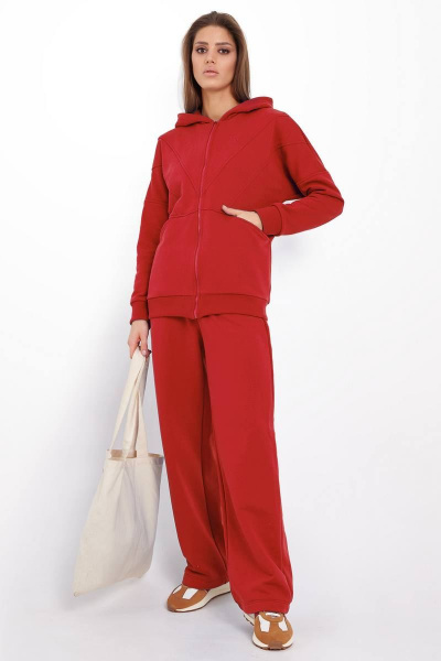 Костюм из трикотажа с капюшоном и боковыми карманами GO F3033/11-02.164-170 - фото 2