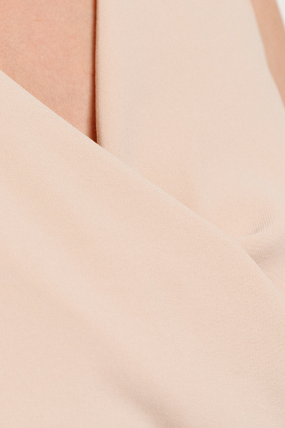 Миди платье с разрезом, V-образным вырезом и стилем нарядный Панда 111480w бежевый - фото 2