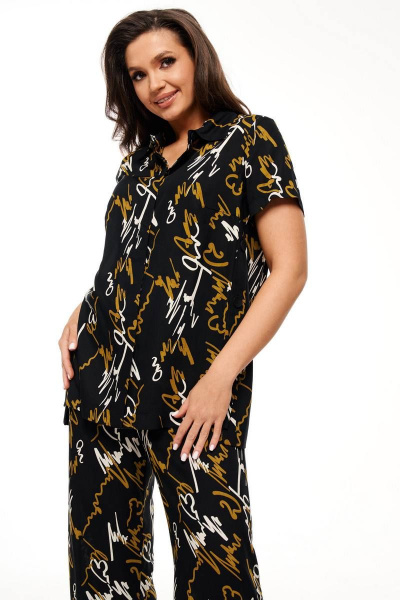 Блуза, брюки Beautiful&Free 6007 черный - фото 10