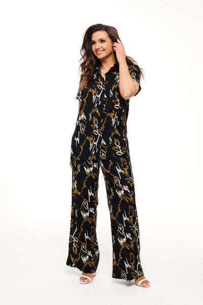 Блуза, брюки Beautiful&Free 6007 черный - фото 1