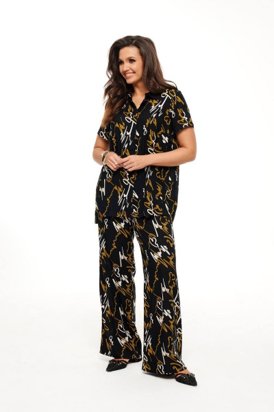 Блуза, брюки Beautiful&Free 6007 черный - фото 3