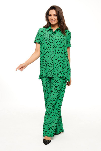 Блуза, брюки Beautiful&Free 6007 зелень - фото 10