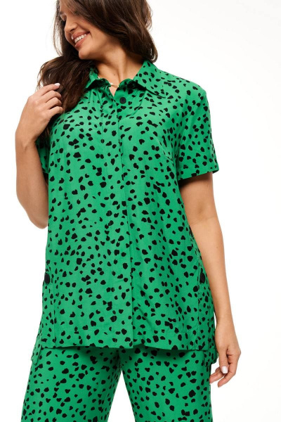 Блуза, брюки Beautiful&Free 6007 зелень - фото 7