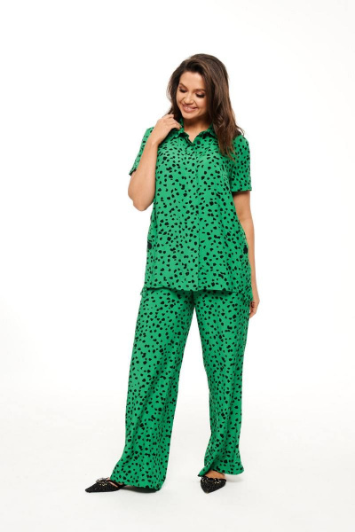 Блуза, брюки Beautiful&Free 6007 зелень - фото 6