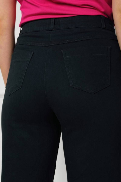 Зеленые хлопковые брюки с высокой посадкой и кокеткой Femme & Devur 9847 2.17F(164) - фото 5