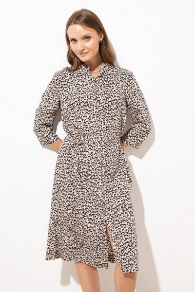 Платье-рубашка ниже колена с поясом и разрезами Femme & Devur 80181 1.32F(170) - фото 5