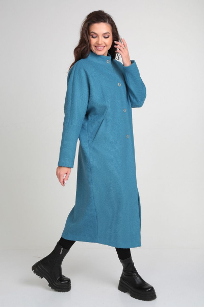 Пальто Michel chic 358 бирюзовый - фото 6