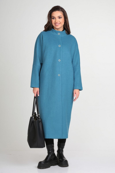 Пальто Michel chic 358 бирюзовый - фото 2