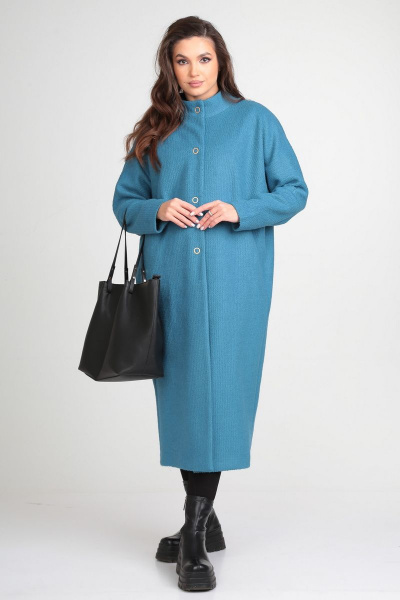 Пальто Michel chic 358 бирюзовый - фото 5