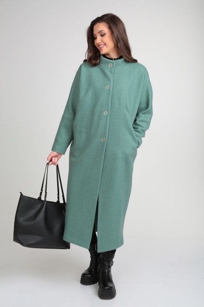 Пальто Michel chic 358 светло-зеленый - фото 5