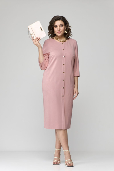 Платье из трикотажа с карманами и разрезом 111 см Орхидея 1219 - фото 6