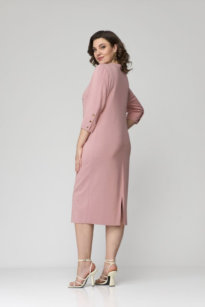 Платье из трикотажа с карманами и разрезом 111 см Орхидея 1219 - фото 4