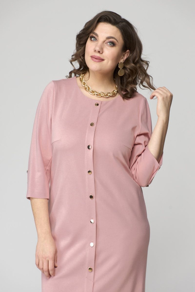 Платье из трикотажа с карманами и разрезом 111 см Орхидея 1219 - фото 3