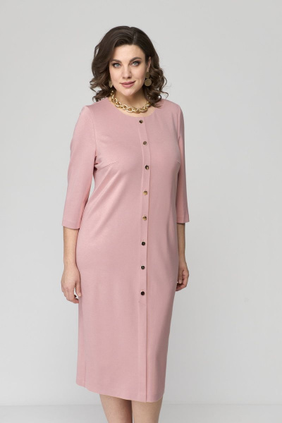 Платье из трикотажа с карманами и разрезом 111 см Орхидея 1219 - фото 2