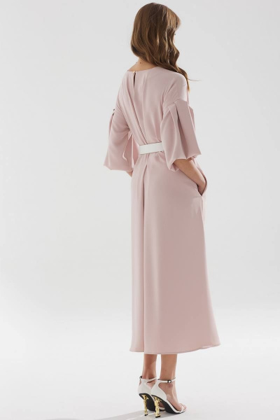 Платье А-образное из струящейся ткани с ремнем Lyushe 3386 - фото 9